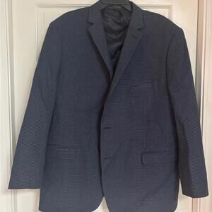 Madison Modern Fit Men’s Blazer | Navy Micro Check Pattern | Size 52 Short
